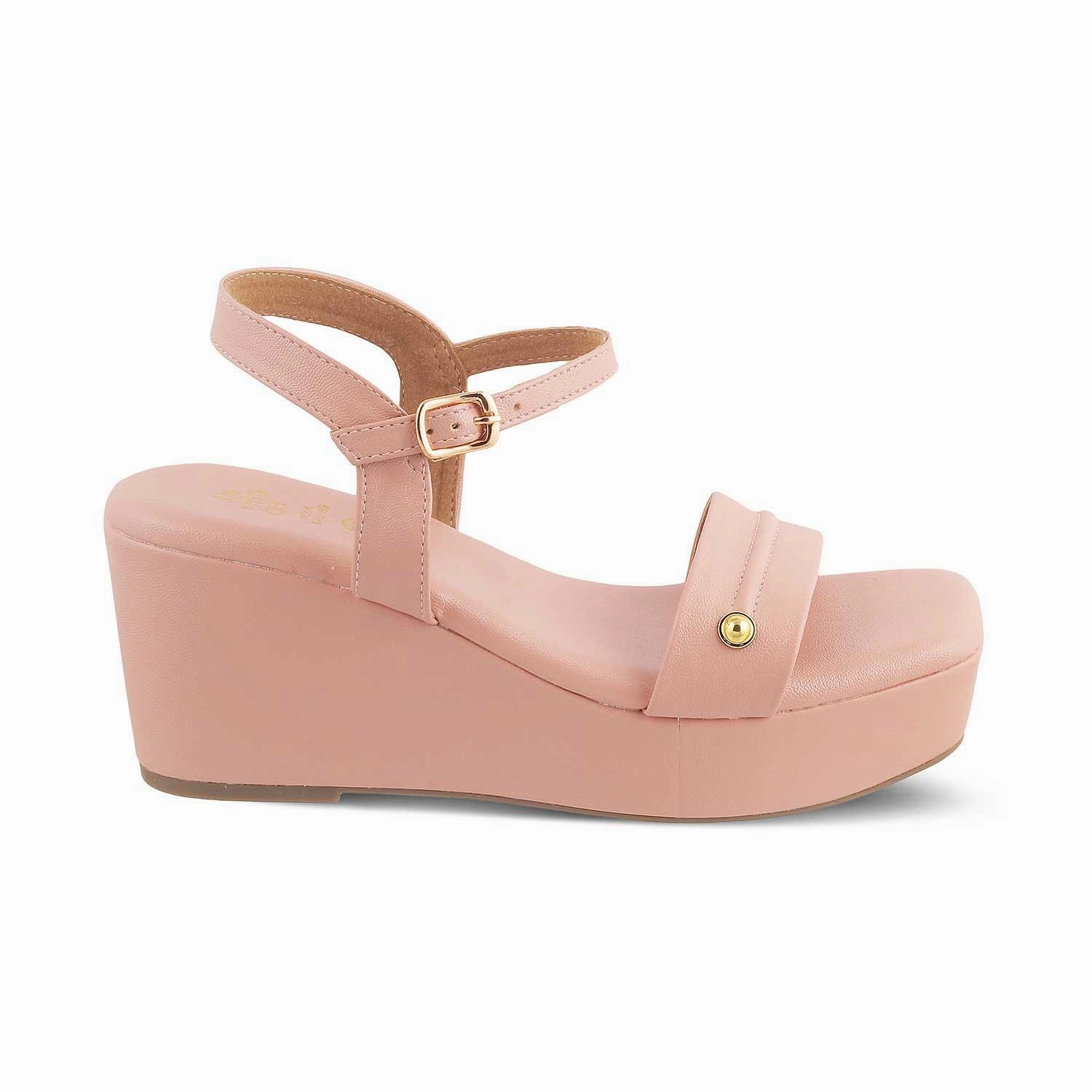 The Amsterdam Pink Women's Dress Wedge Sandals Tresmode Everyday Sandals