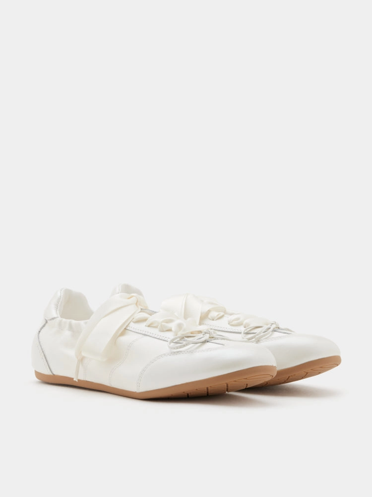 Sylvie Ballerina Satin Bow Sneakers 