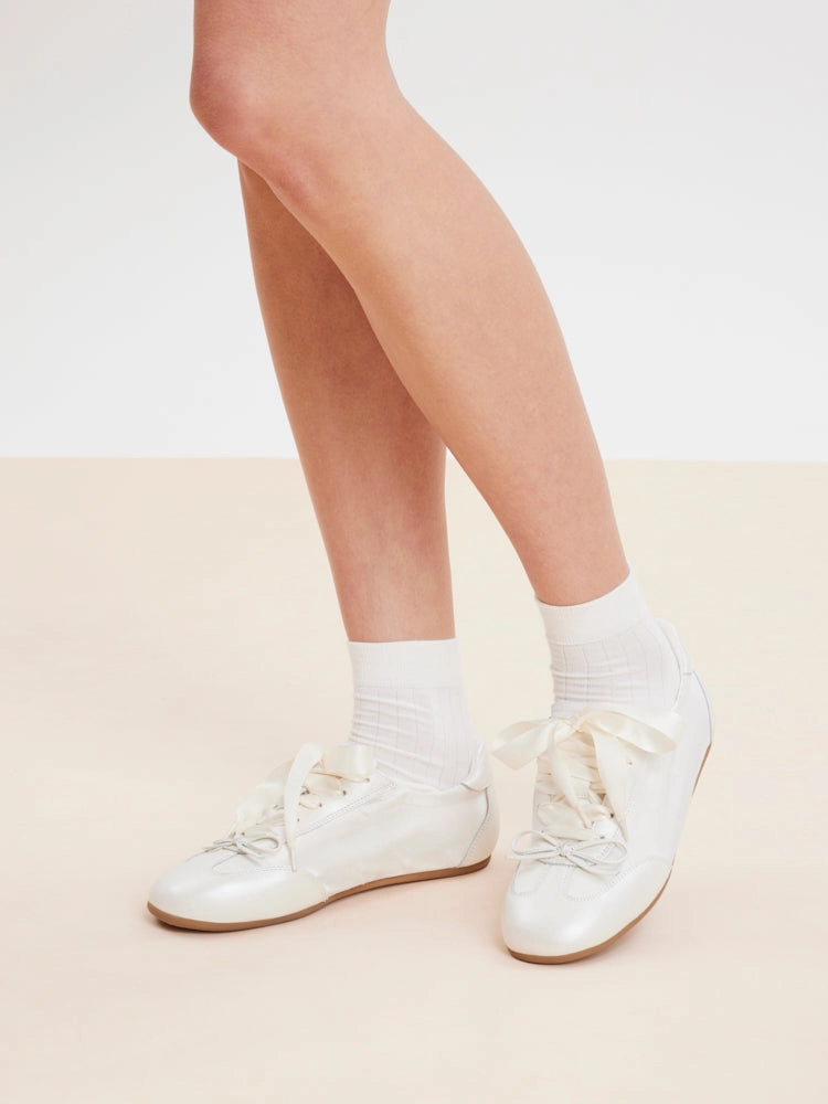 Sylvie Ballerina Satin Bow Sneakers