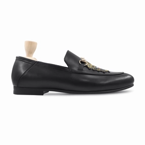 Ladies Backless Loafers Talan - Men's Black Calf Leather Loafer
