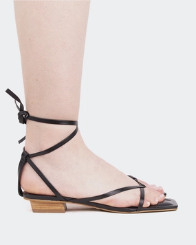 Talita Black Leather Sandals Resort Package