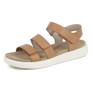 Tan Arch Support Sandals-Kitty Ankle Strap Sandals Low Heel