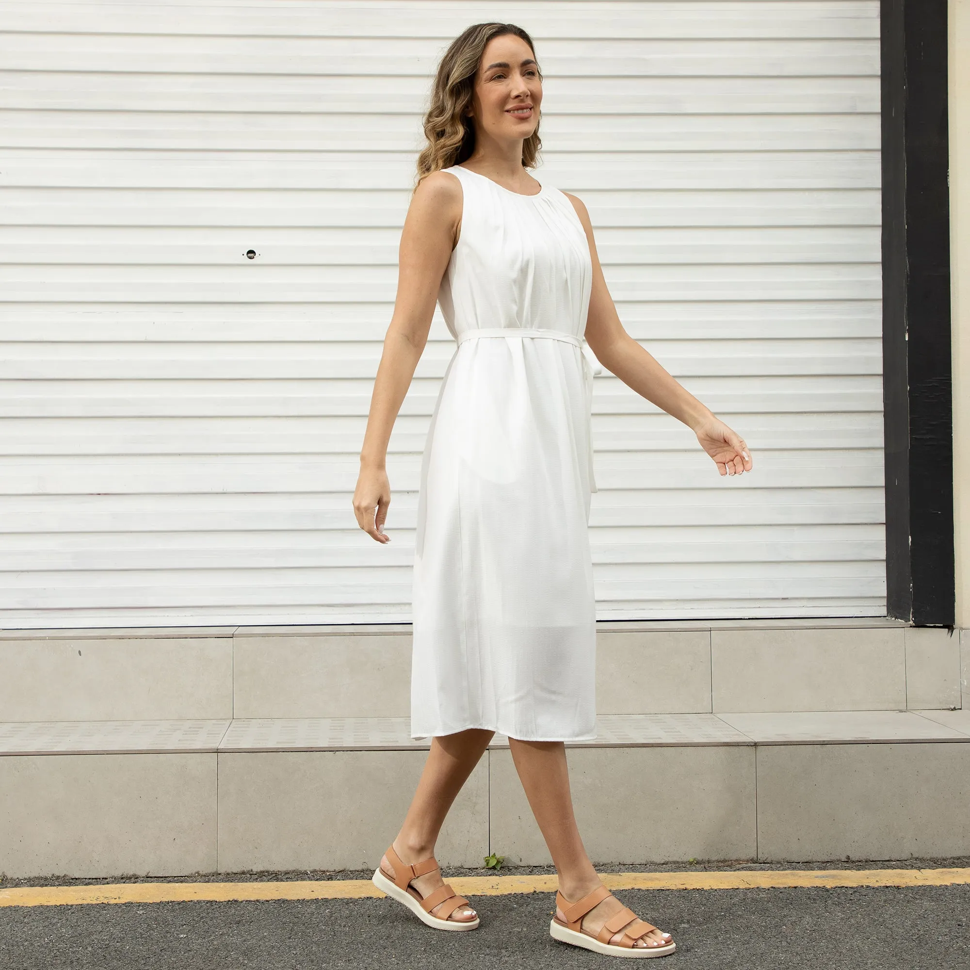 Tan Arch Support Sandals-Kitty Sandals Grande Antigua Resort And Spa