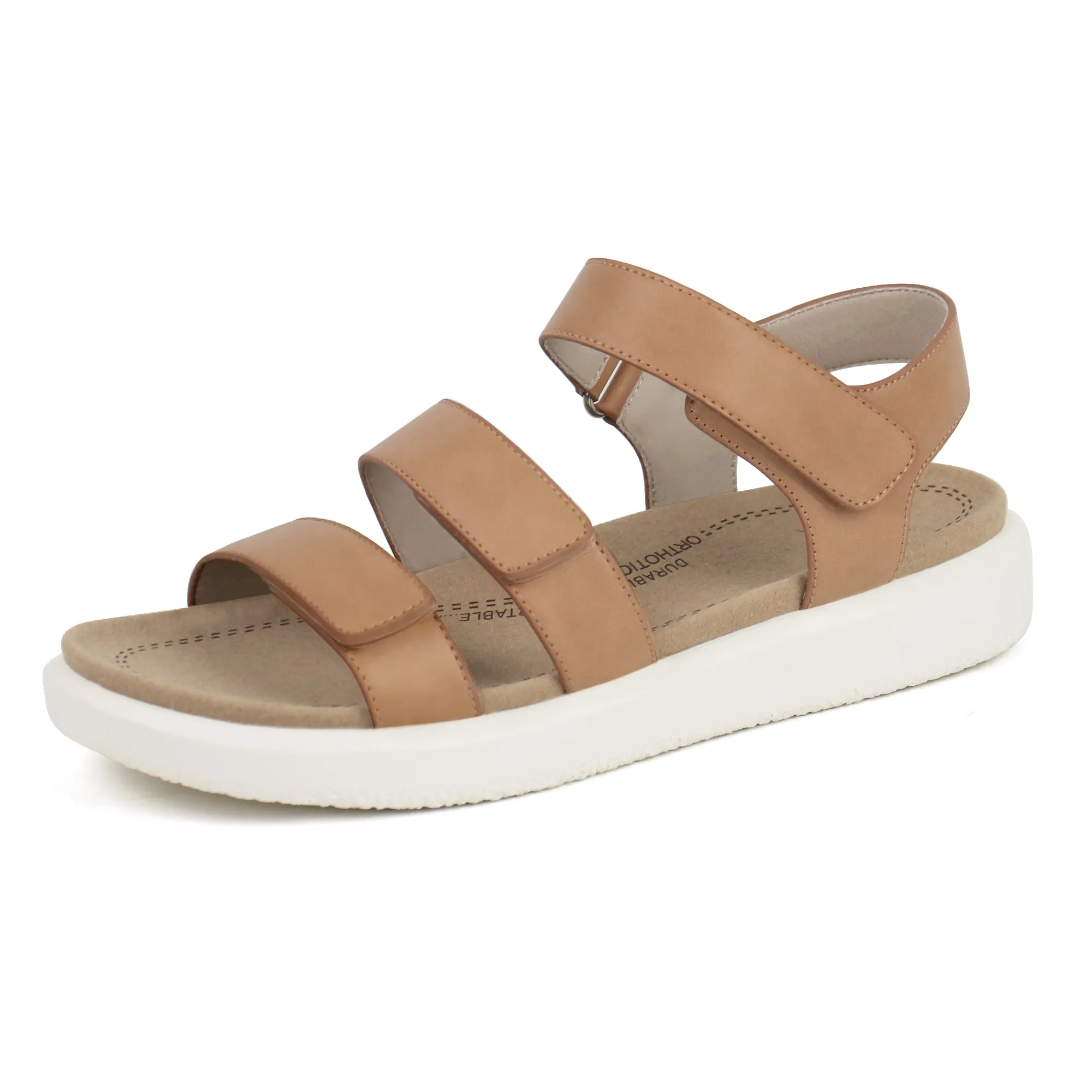 Tan Arch Support Sandals-Kitty Barbecue Sandals