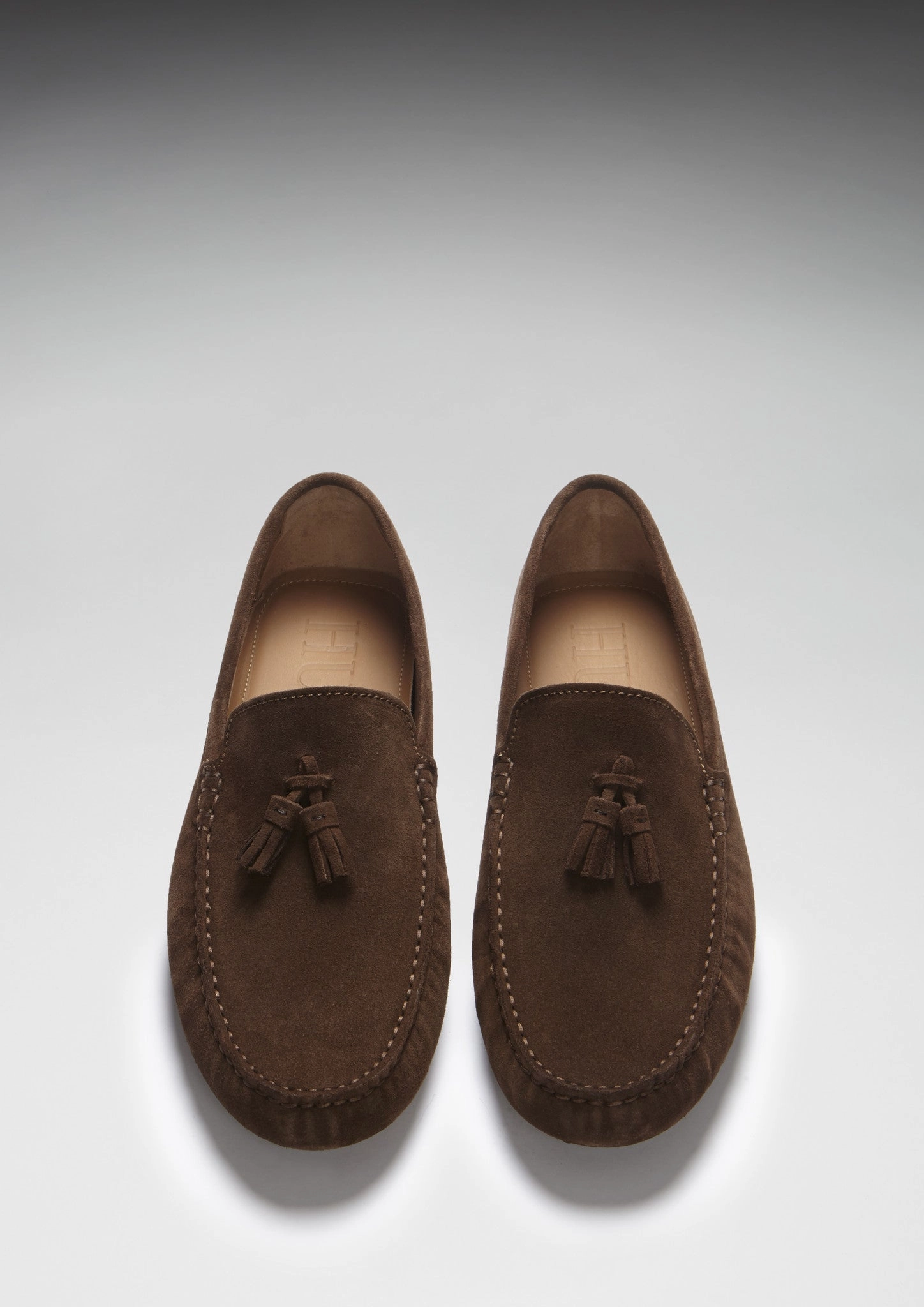 Tasselled Driving Loafers, brown suede Belgian Shoes Henri Loafers