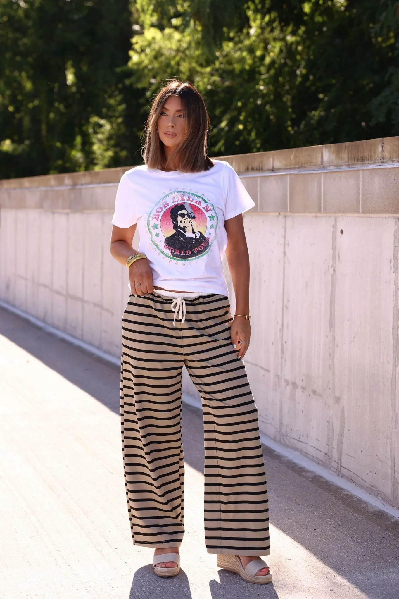 Taupe and Black Striped Drawstring Pants - FINAL SALE Swords And Sandals 2 Cheats