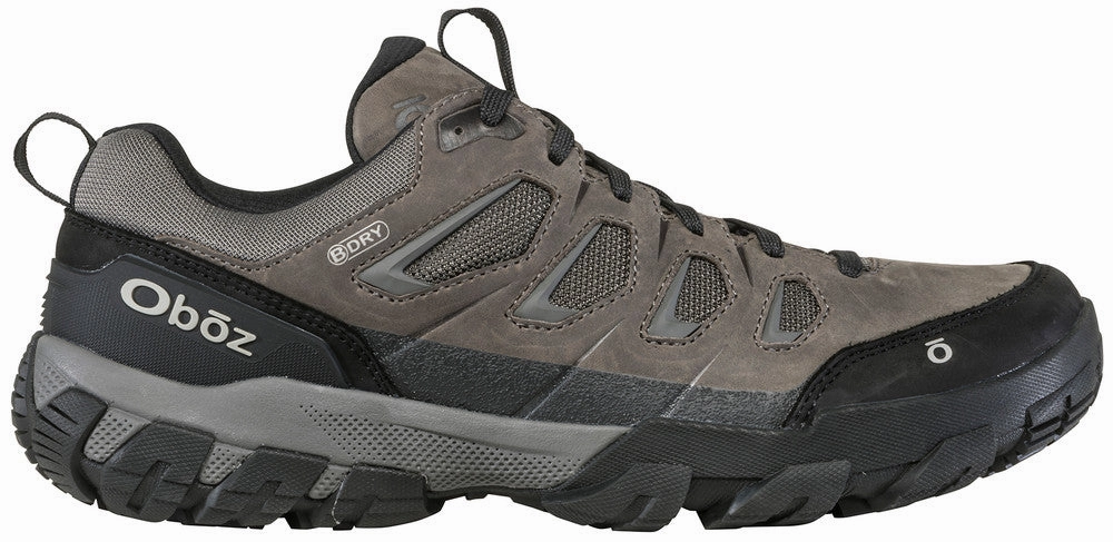 Professional Hiking Shoes 'Oboz' Men's Sawtooth X B-Dry WP Low Hiker - Charcoal