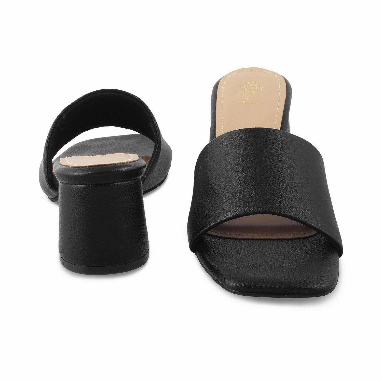 Ta Portal The Bariz Black Women's Casual Block Heel Sandals Tresmode