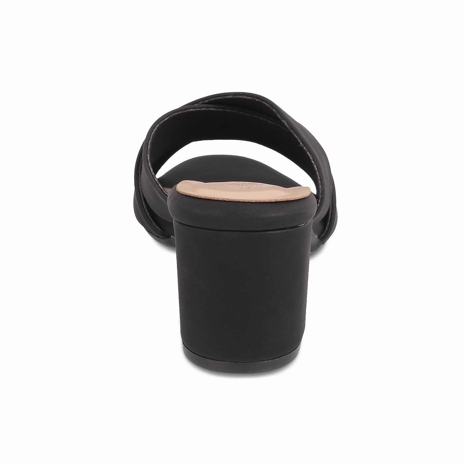 The Lisburn Black Women's Dress Block Heel Sandals Tresmode Dressy Orthopedic Sandals