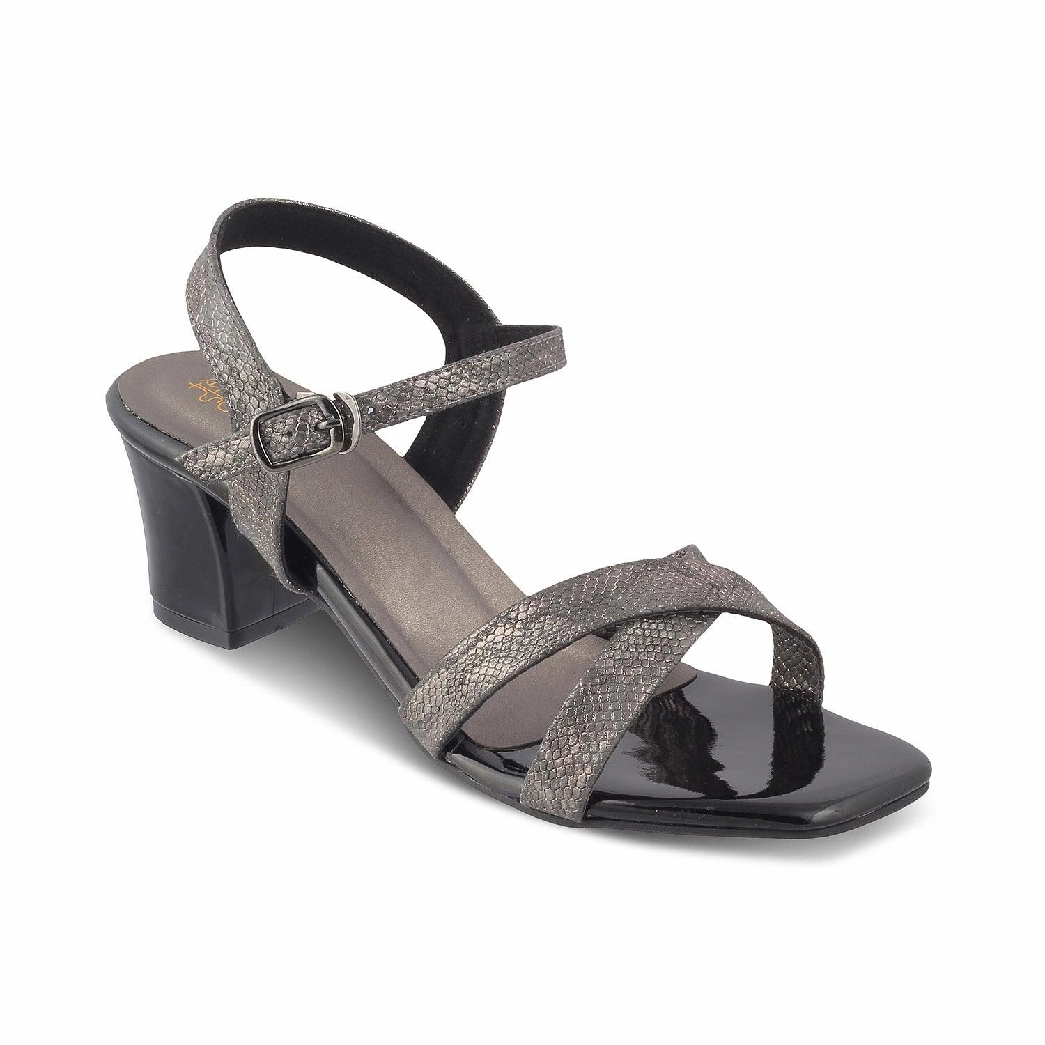 All Inclusive Sandals Resorts The Milano Pewter Women's Dress Block Heel Sandals Tresmode