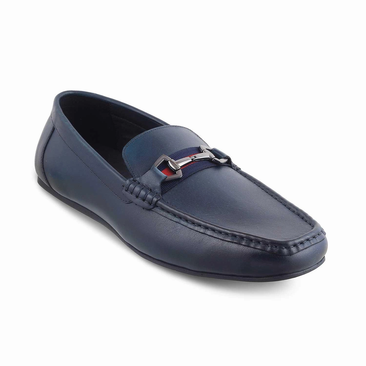 White Mountain Shoes Loafers The Ondrive Blue Men's Leather Driving Loafers Tresmode