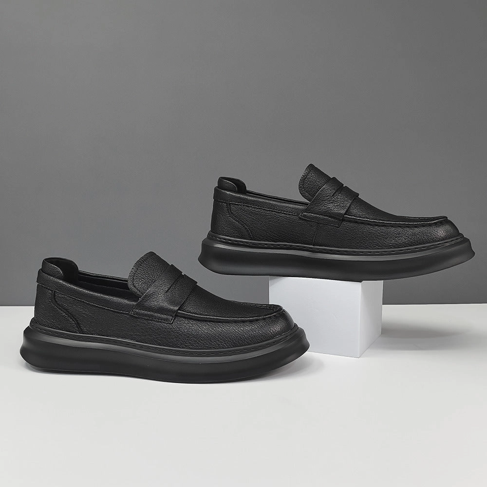 Men Minimalism Solid Soft Leather Casual Loafers Adelante Loafers
