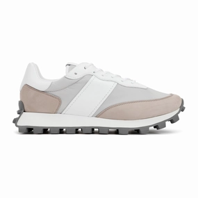 TOD`S 1T IN LEATHER AND FABRIC SNEAKERS 