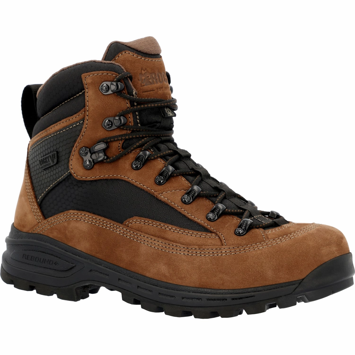 Hiking Shoes Ottawa Rocky Mens Mountain Stalker Pro WP Brown Leather Hiking Boots