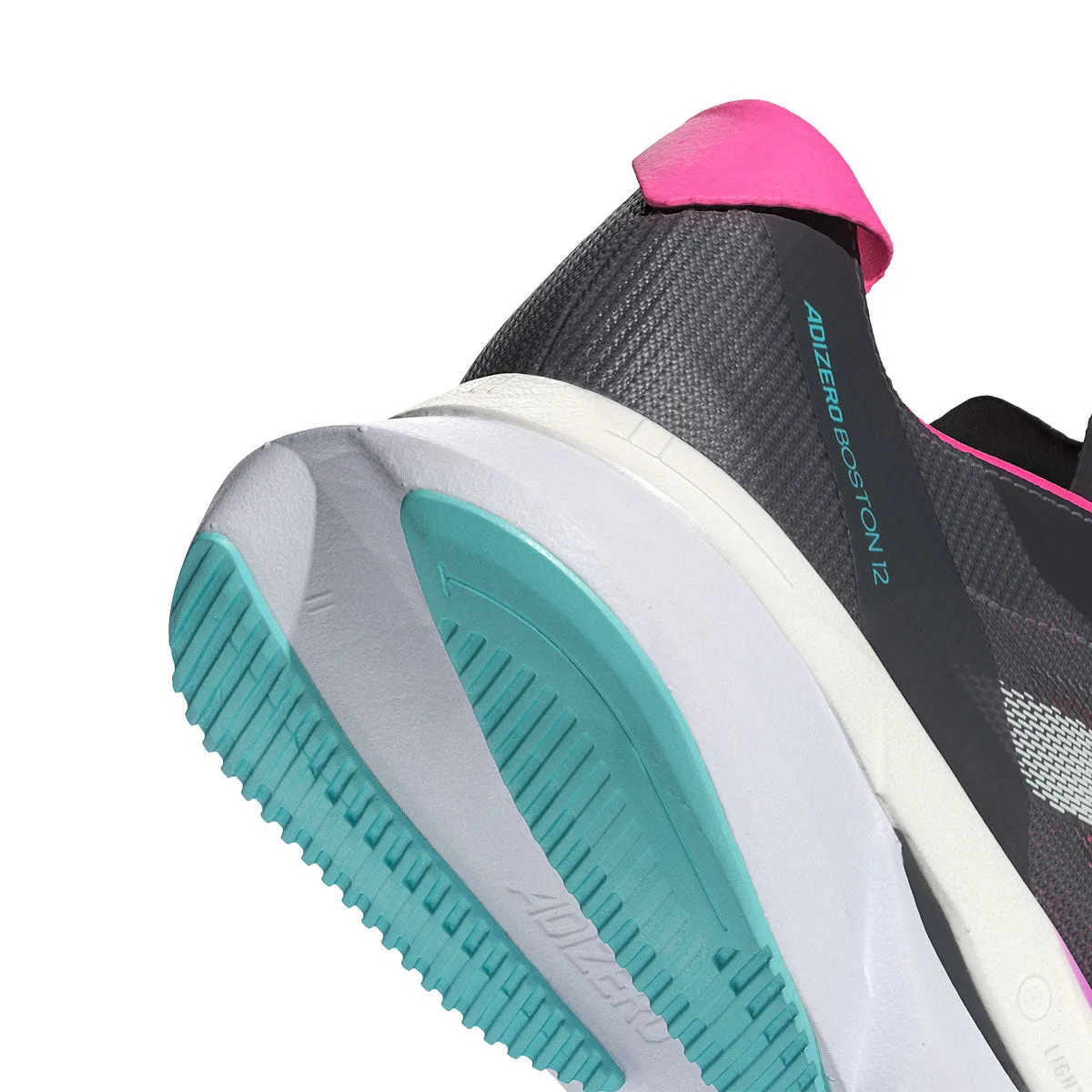 Cardio Training Shoes adidas Adizero Boston 12 Running Shoes - Womens - Grey/Jade/Pink