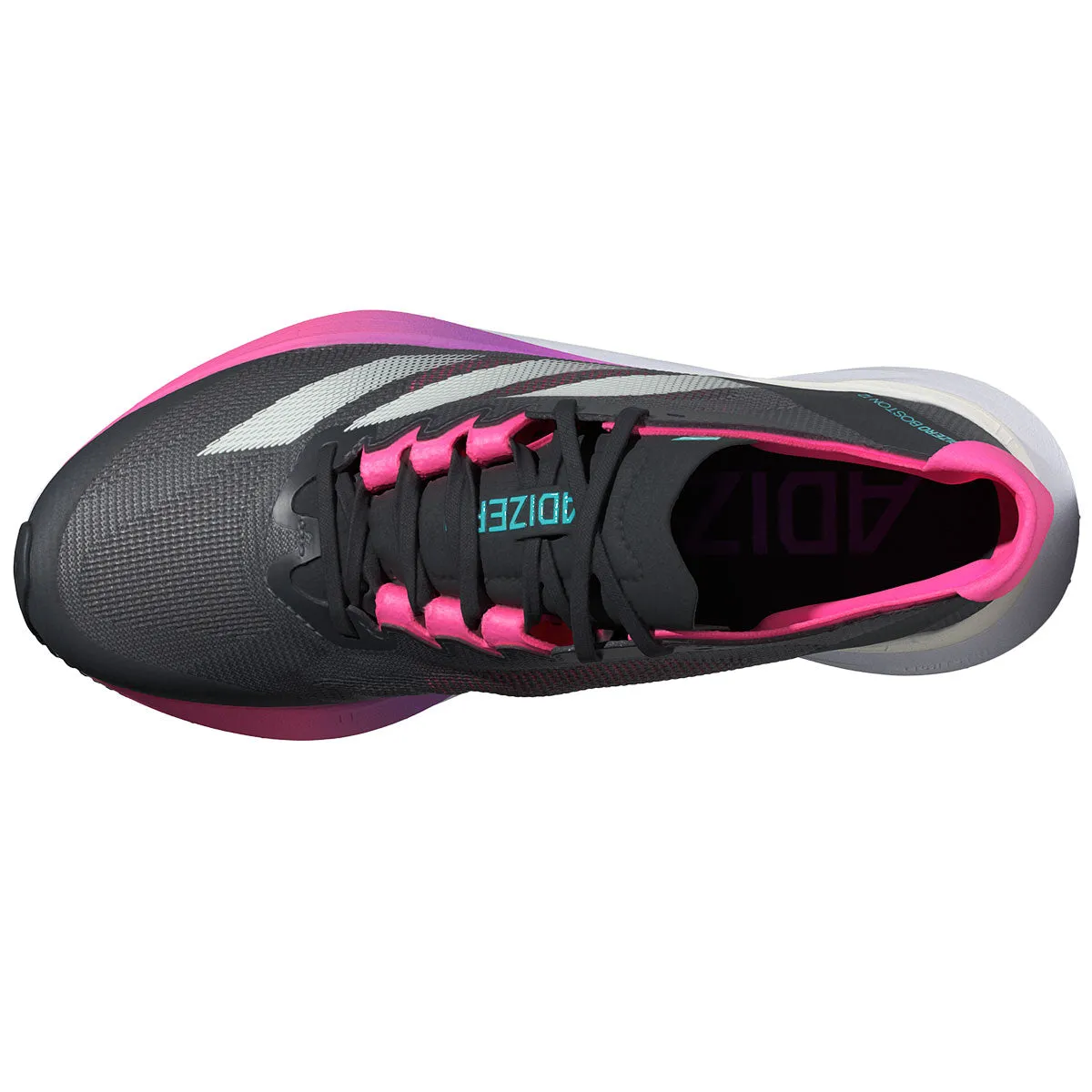 Lifting Training Shoes adidas Adizero Boston 12 Running Shoes - Womens - Grey/Jade/Pink