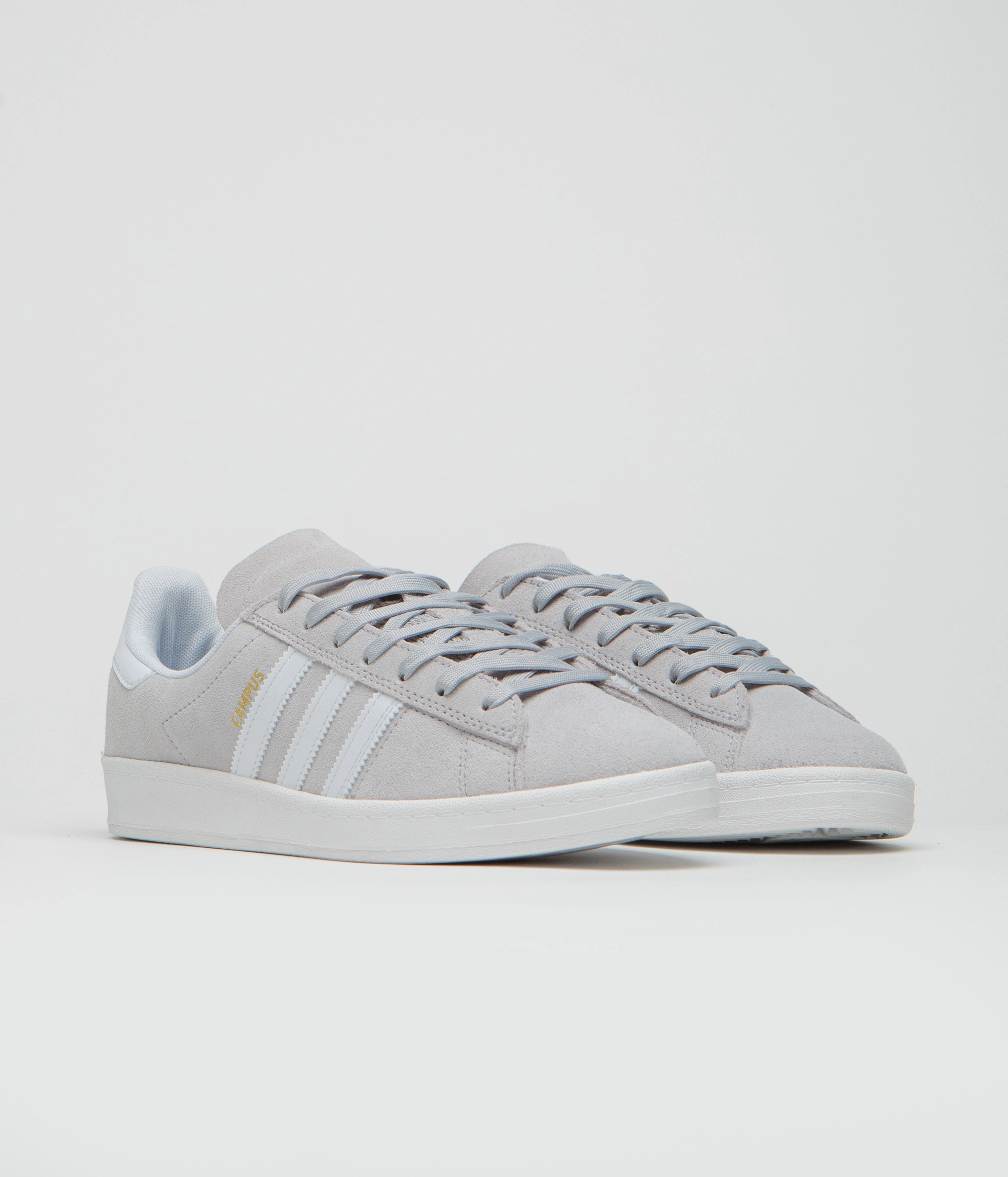 Samba Adidas Shoes Adidas Campus ADV Shoes - Grey Two / FTWR White / Gold Metallic