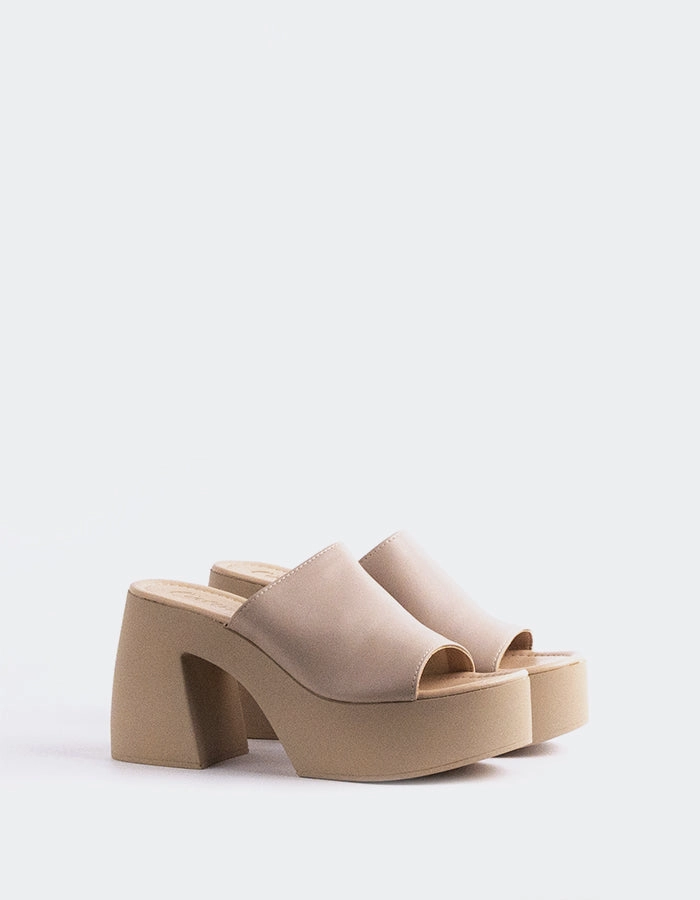 Marousi Nude Leather Sandals Toms