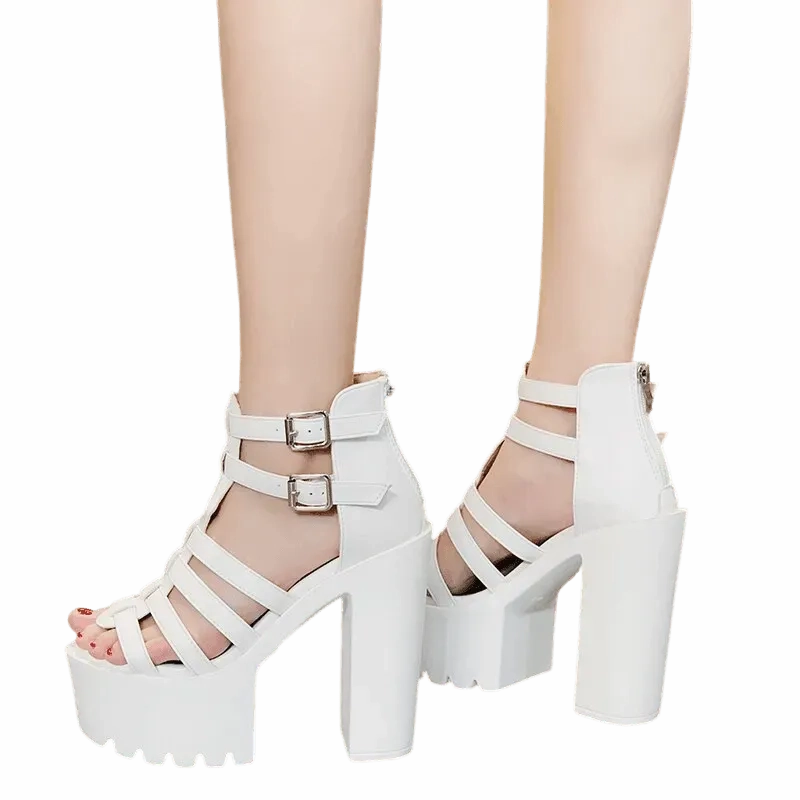 Strappy Roman Platform Heels Sandals Flat Sandals On Sale