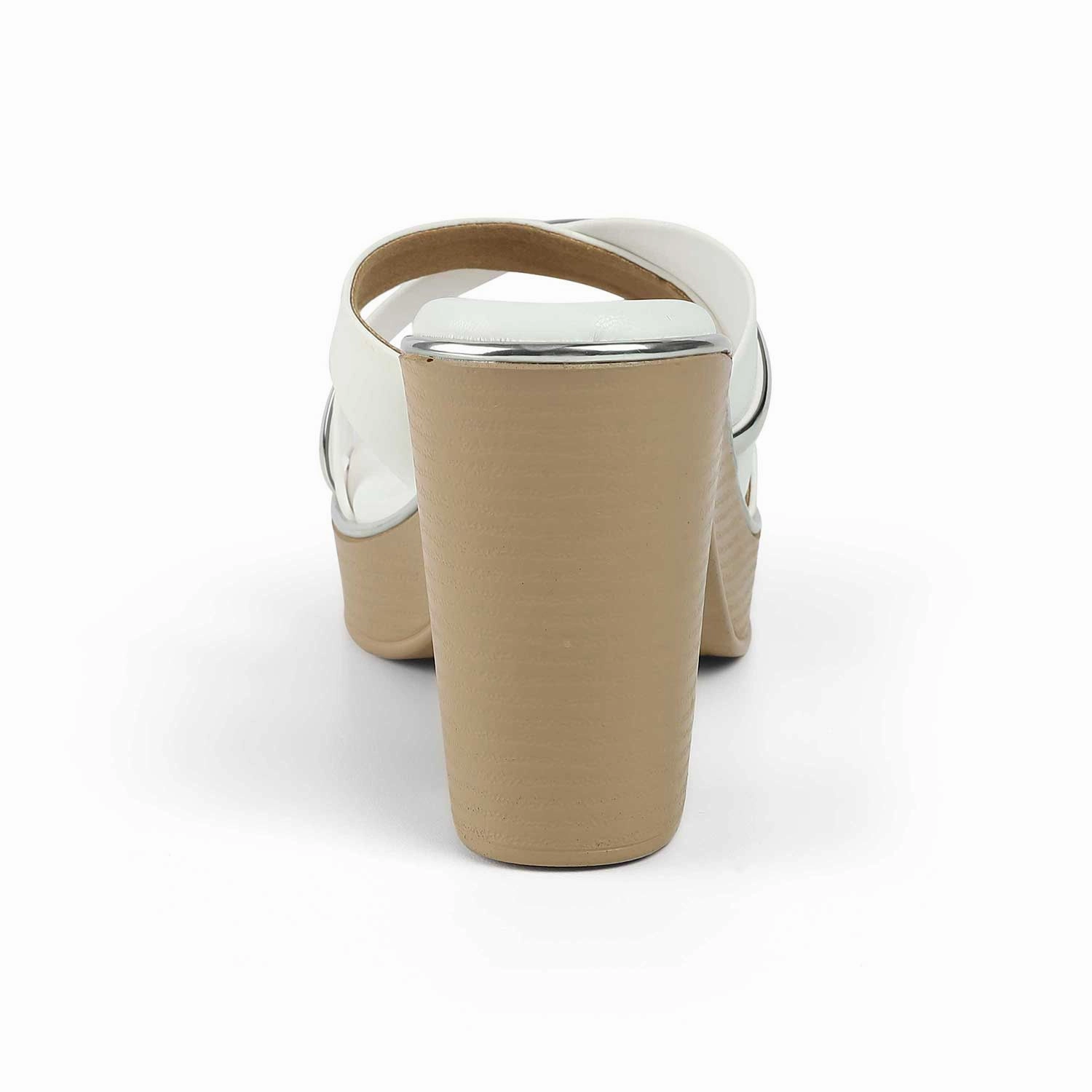 Tresmode Albanny White Women's Dress Block Heel Sandals