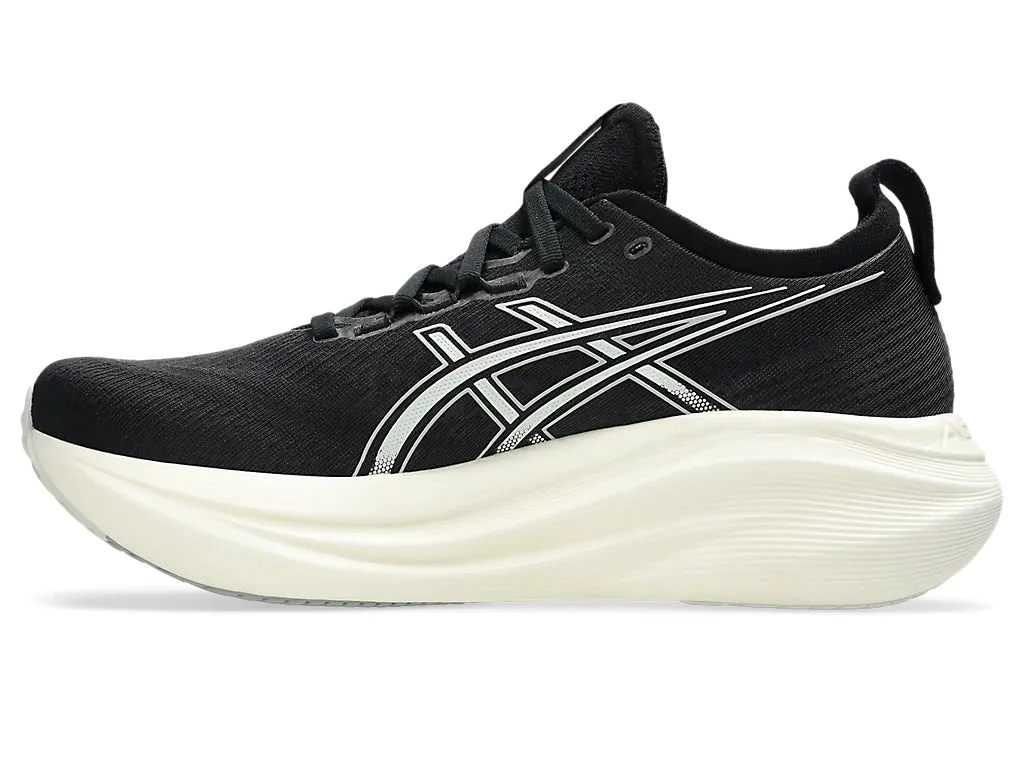 Sprint Running Shoes ASICS Nimbus 27 (Black/Lake Grey) - Men's
