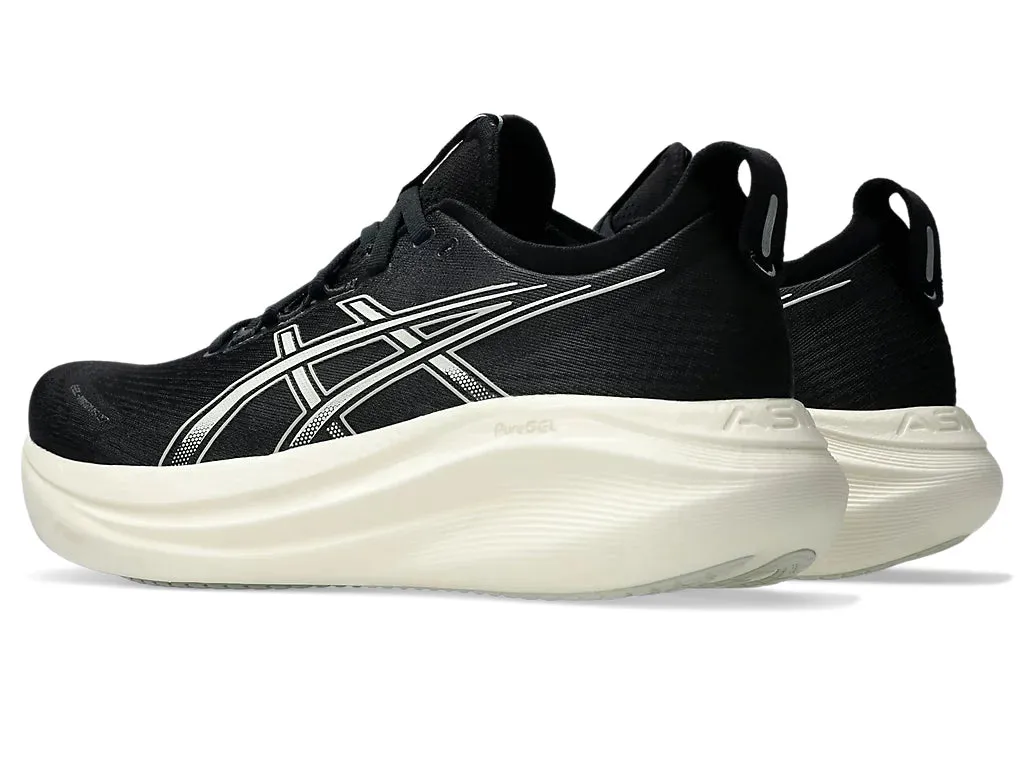 ASICS Nimbus 27 (Black/Lake Grey) - Men's Oncloud Running Shoes