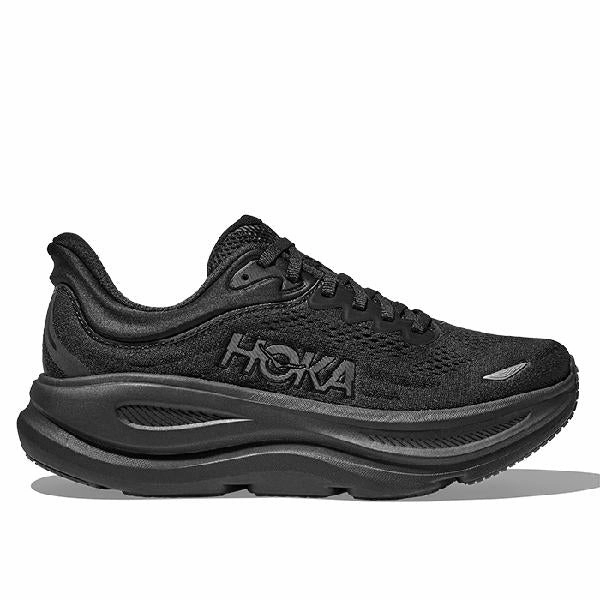 Womens Hoka Bondi 9 Extra Wide in Black/Black Exchange