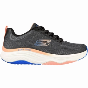 Unisex Slipspeed Training Shoes Skechers D'Lux Fitness Womens Training Shoes - Black