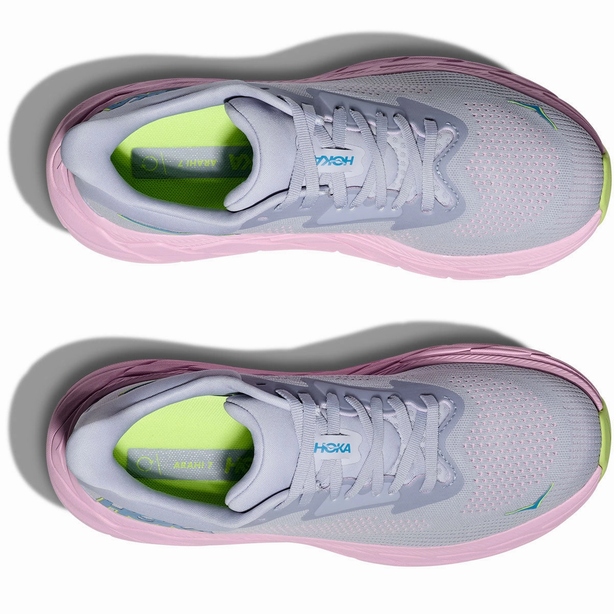 Hoka Arahi 7 Running Shoes - Womens - Gull/Pink Twilight Shoes Summer