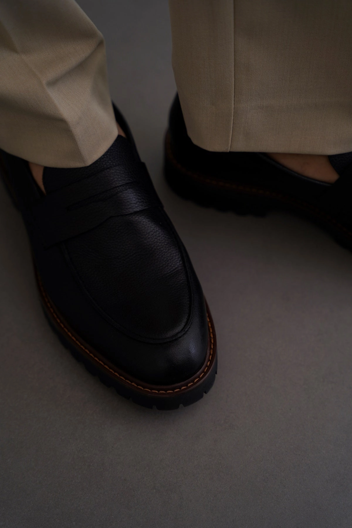 CHUNKY LEATHER LOAFERS Sparkly Loafers