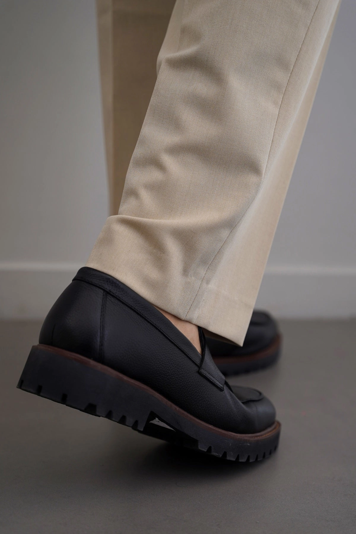 White Chunky Loafers CHUNKY LEATHER LOAFERS