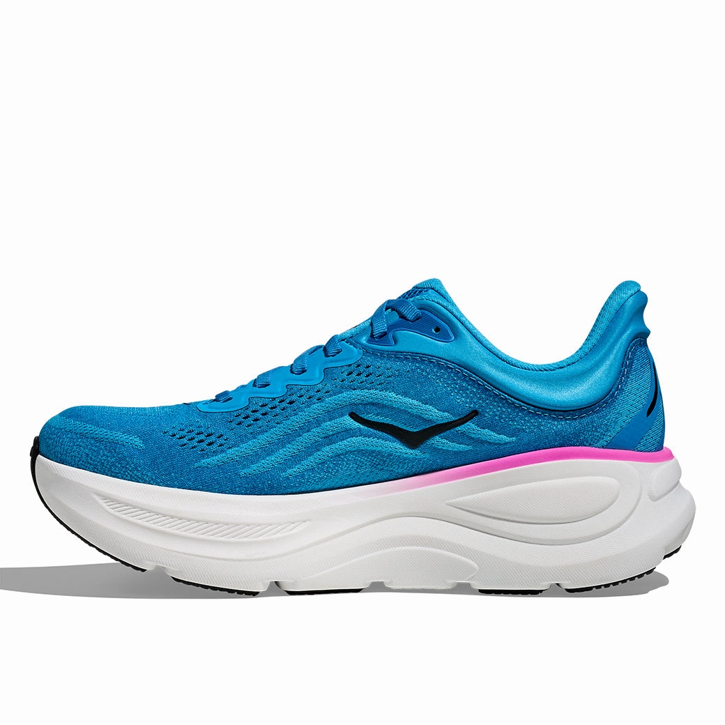 Ugly Shoes Womens Hoka Bondi 9 in Skyward Blue / Neon Fuchsia