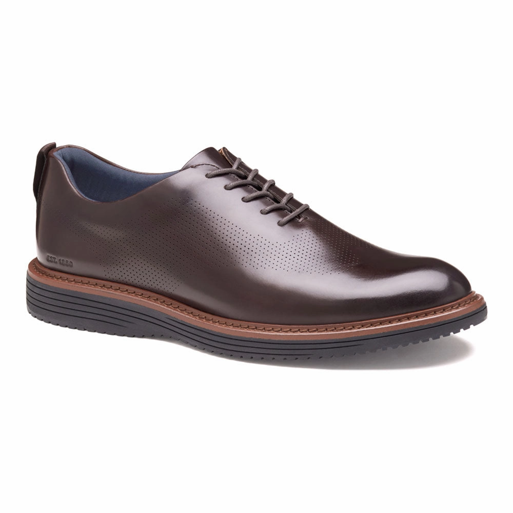 Upton One-Piece Perforated Plain Toe Lace Up Dress Shoes
