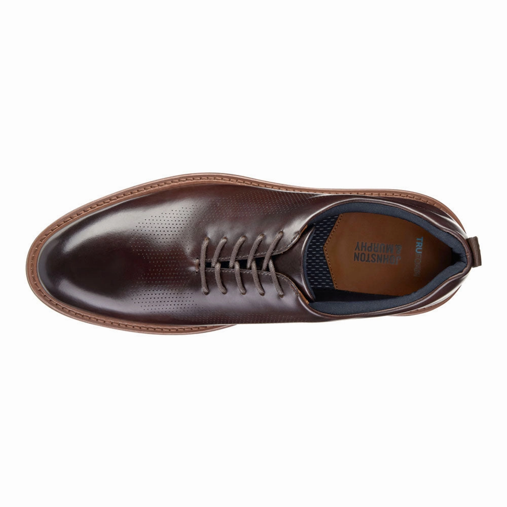 Upton One-Piece Perforated Plain Toe Lace Up Dress Shoes