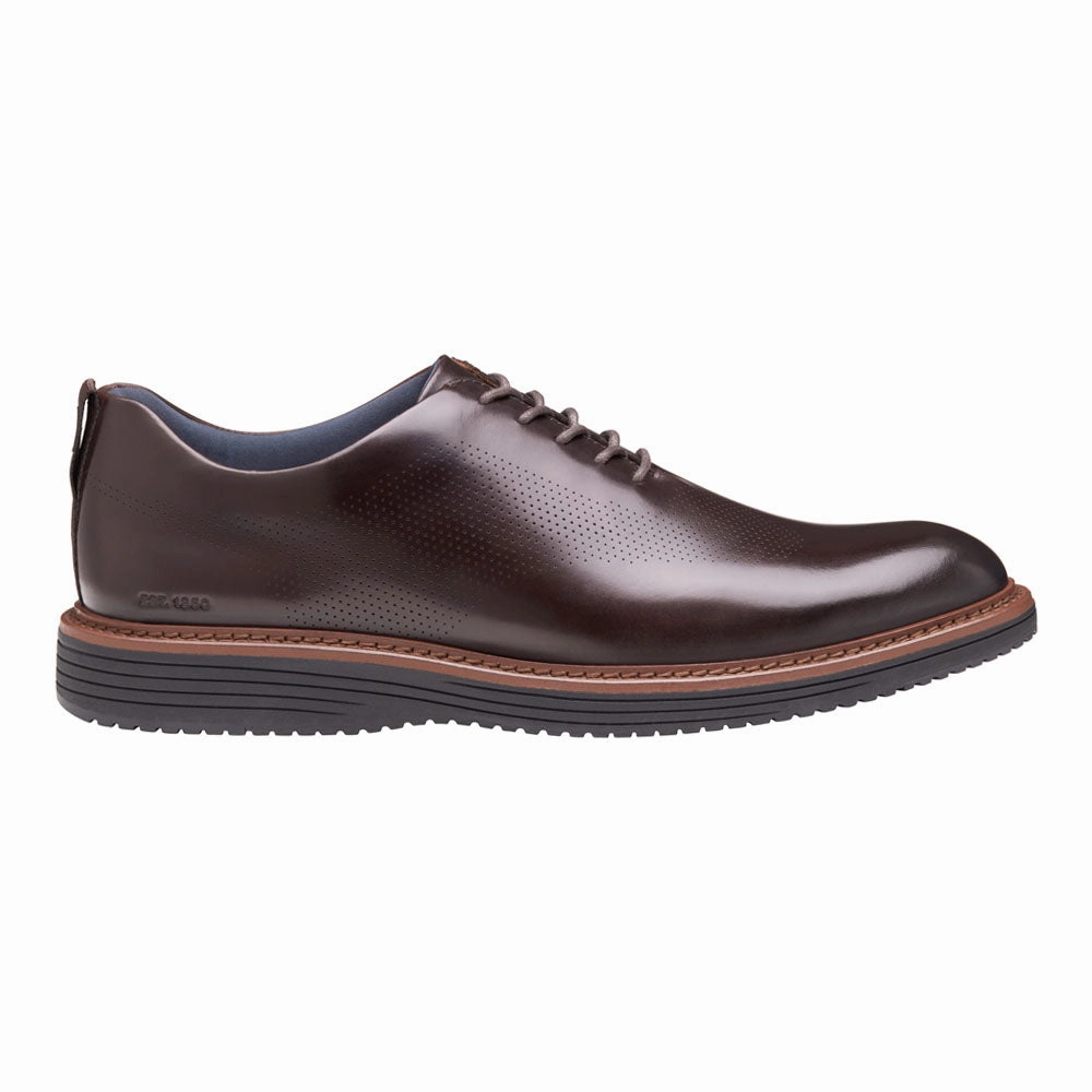 Upton One-Piece Perforated Plain Toe Lace Up Dress Shoes 