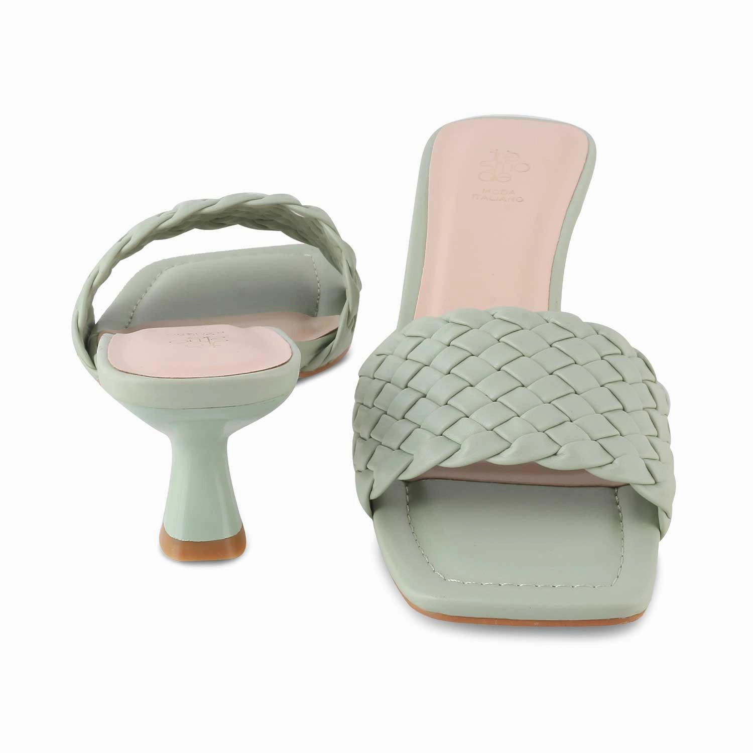 The Toscana Green Women's Dress Heel Sandals Tresmode Sandals South Rooms