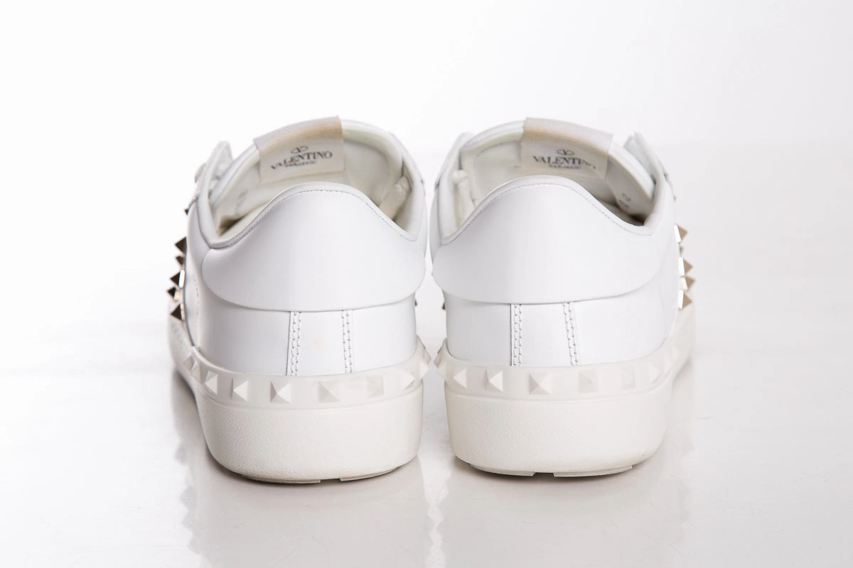 Valentino White Rockstud  Sneakers SZ 42