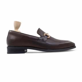 Do Loafers Stretch Valinda - Men's Dark Brown Calf Leather Loafer