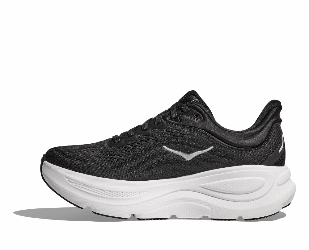 Leopard 'HOKA' Women's Bondi 9 - Black / White