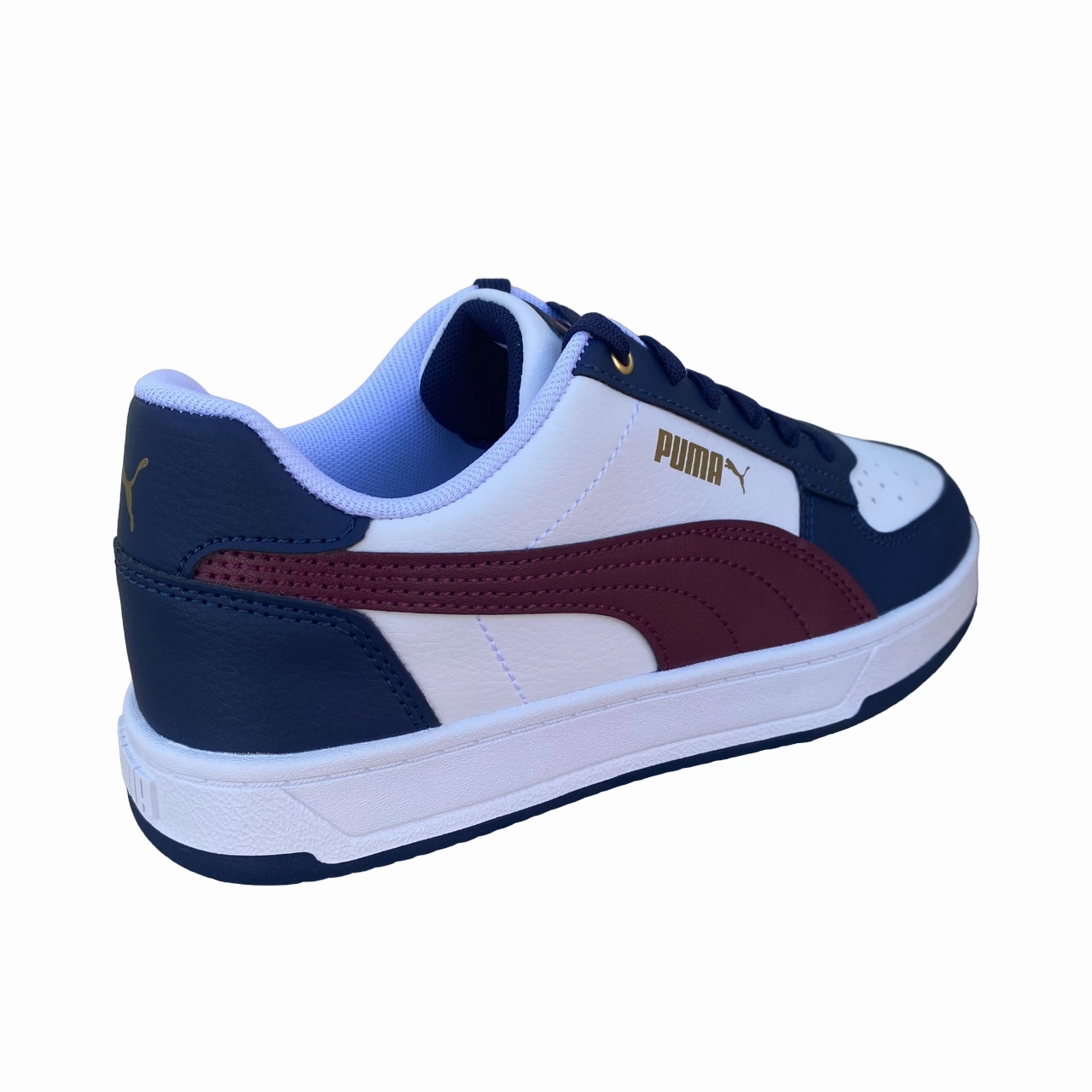 Puma scarpa sneakers da ragazzo Caven 2.0 393837-03 bianco-rosso diaspro-blu Engineering Sneakers