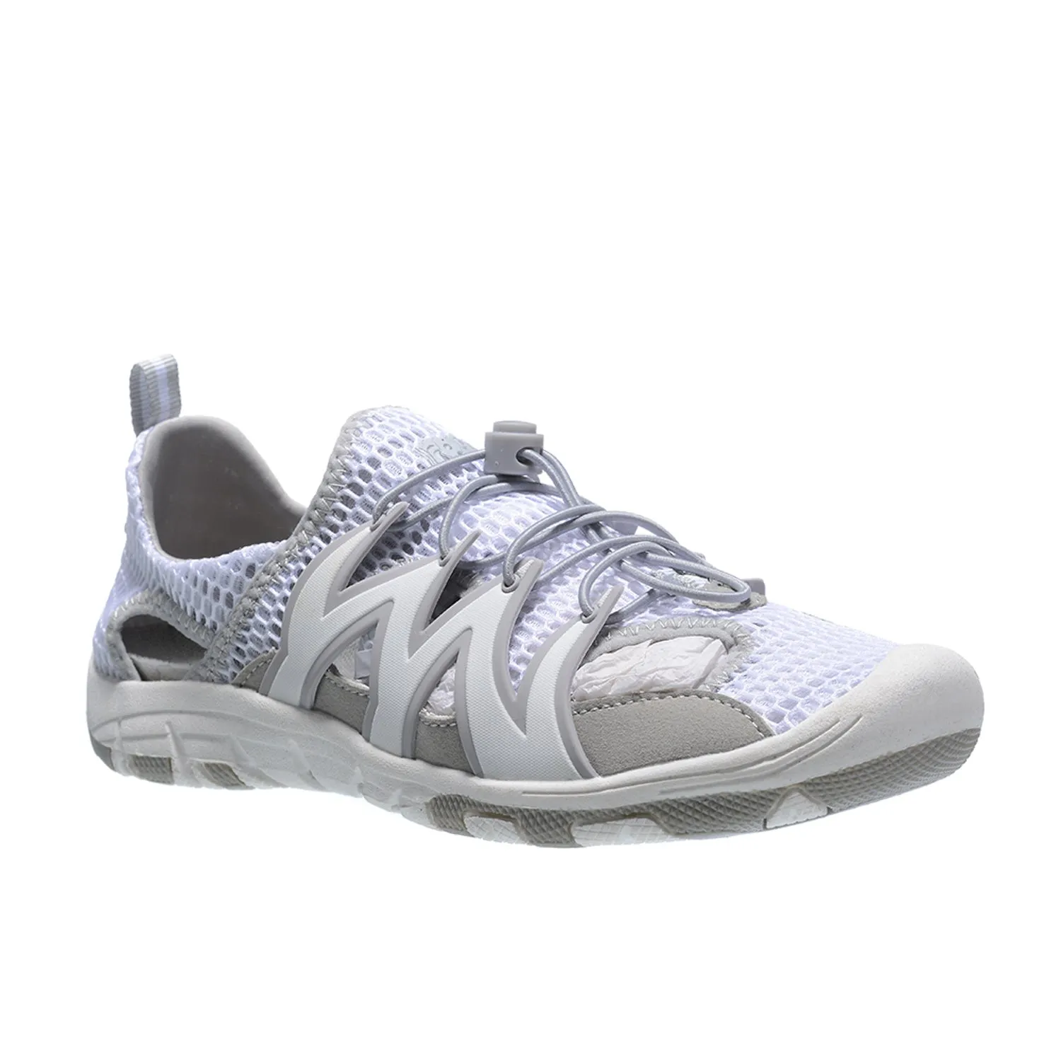 Waterproof Shoes For Fishing Rocsoc Womens Speed Lace White/Grey Mesh Water Shoes