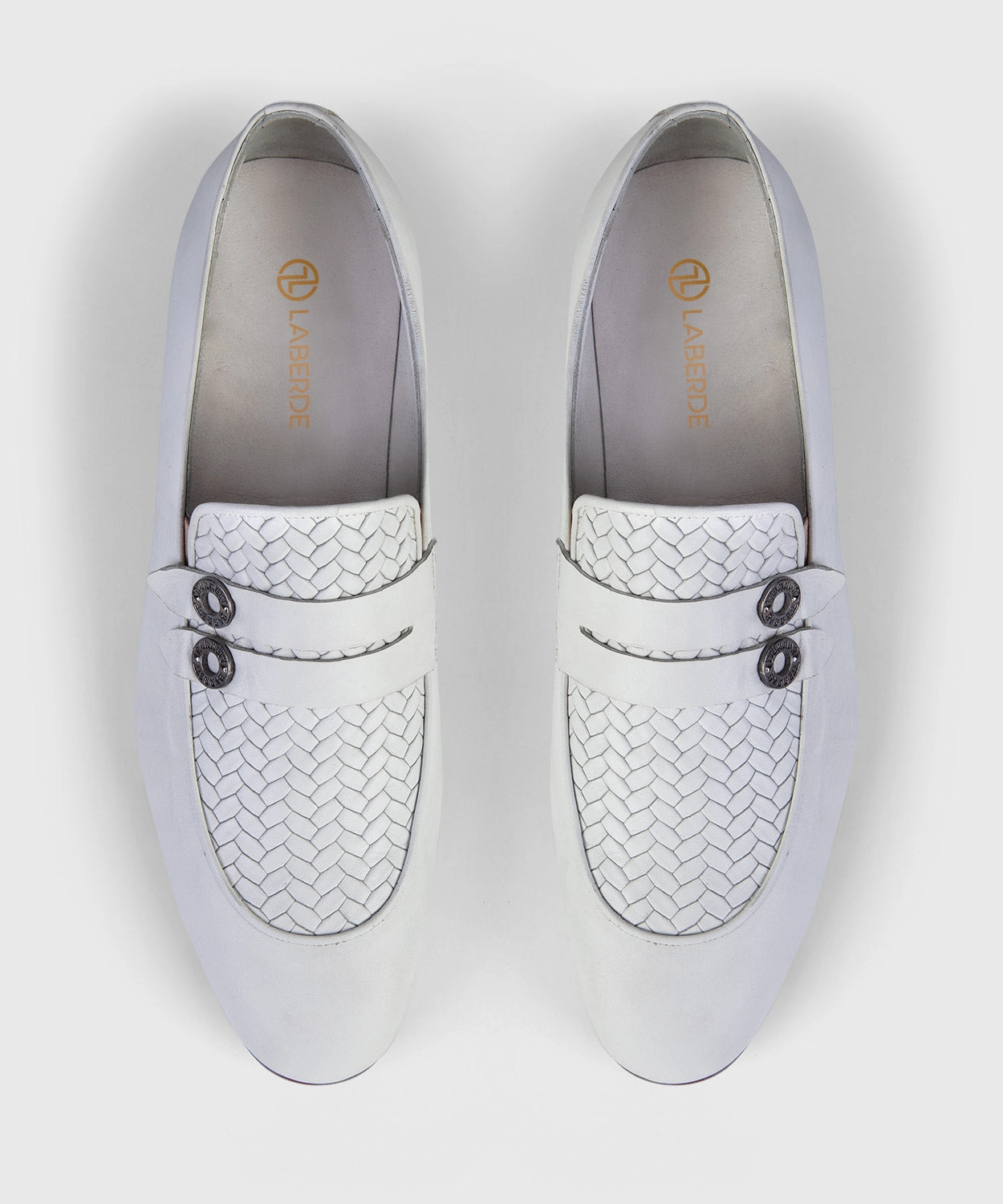 Loafers Glory White Woven Loafers
