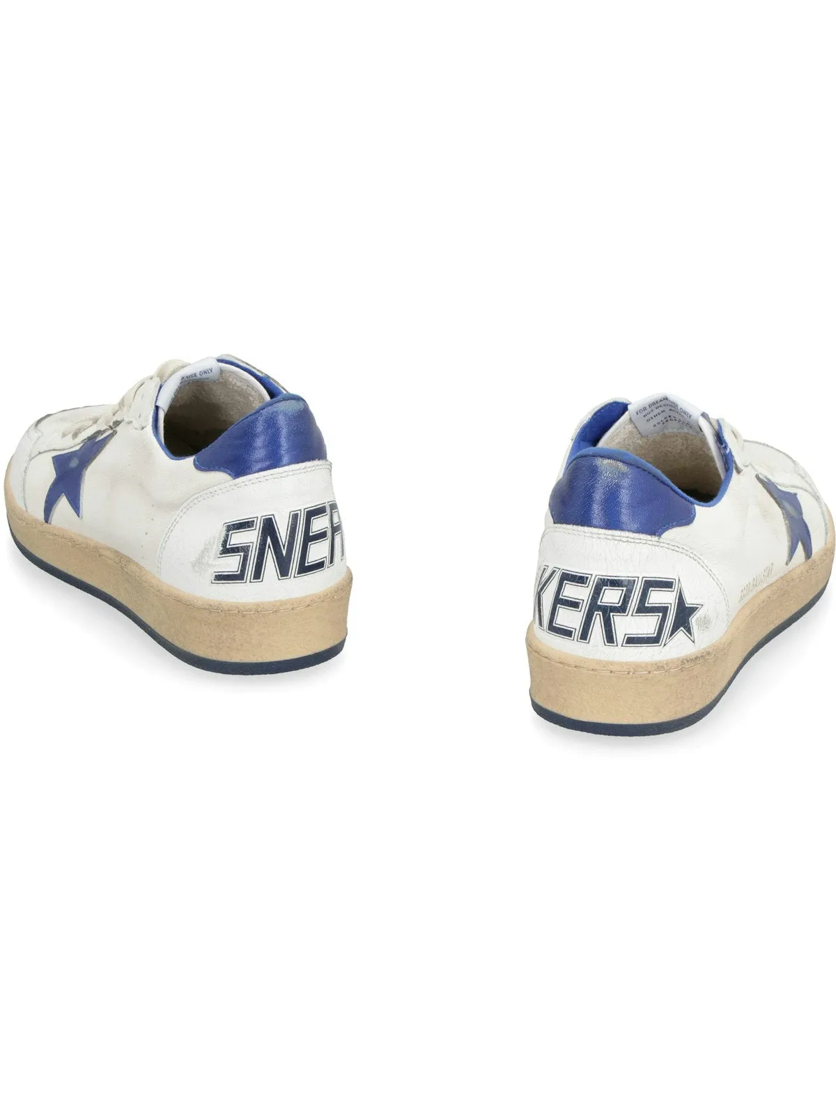 WHITE/METALLIC BLUE BALLSTAR SNEAKERS