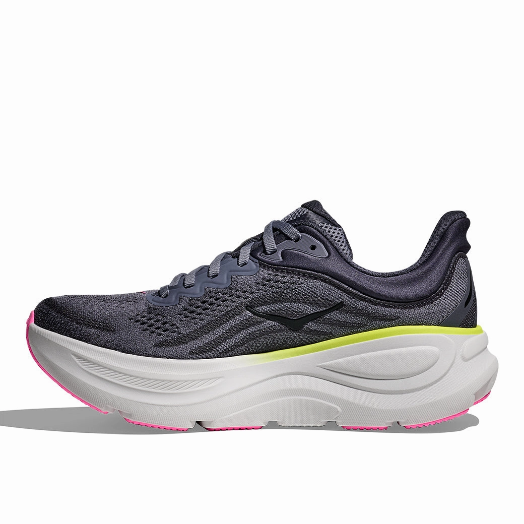 Womens Hoka Bondi 9 in Charcoal Grey/ Grey Skies Best Price Shoes