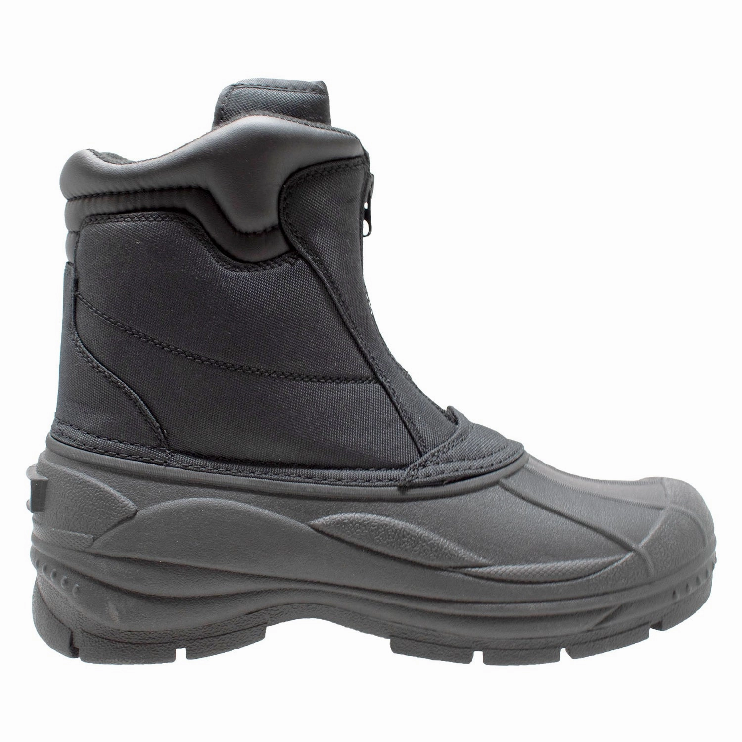 Winter Tecs Mens Durable Zipper Black Winter Boots Highland Creek Hiking Shoes
