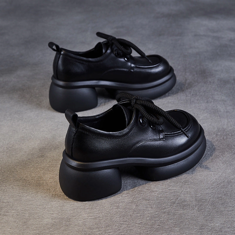 Women Minimalism Chunky Platform Lace-up Loafers Adrien Loafers