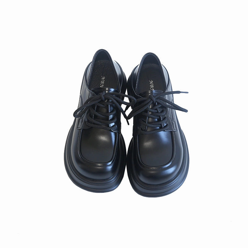 Best Tassel Loafers Women Retro Cowhide Thick Sole JK Loafers