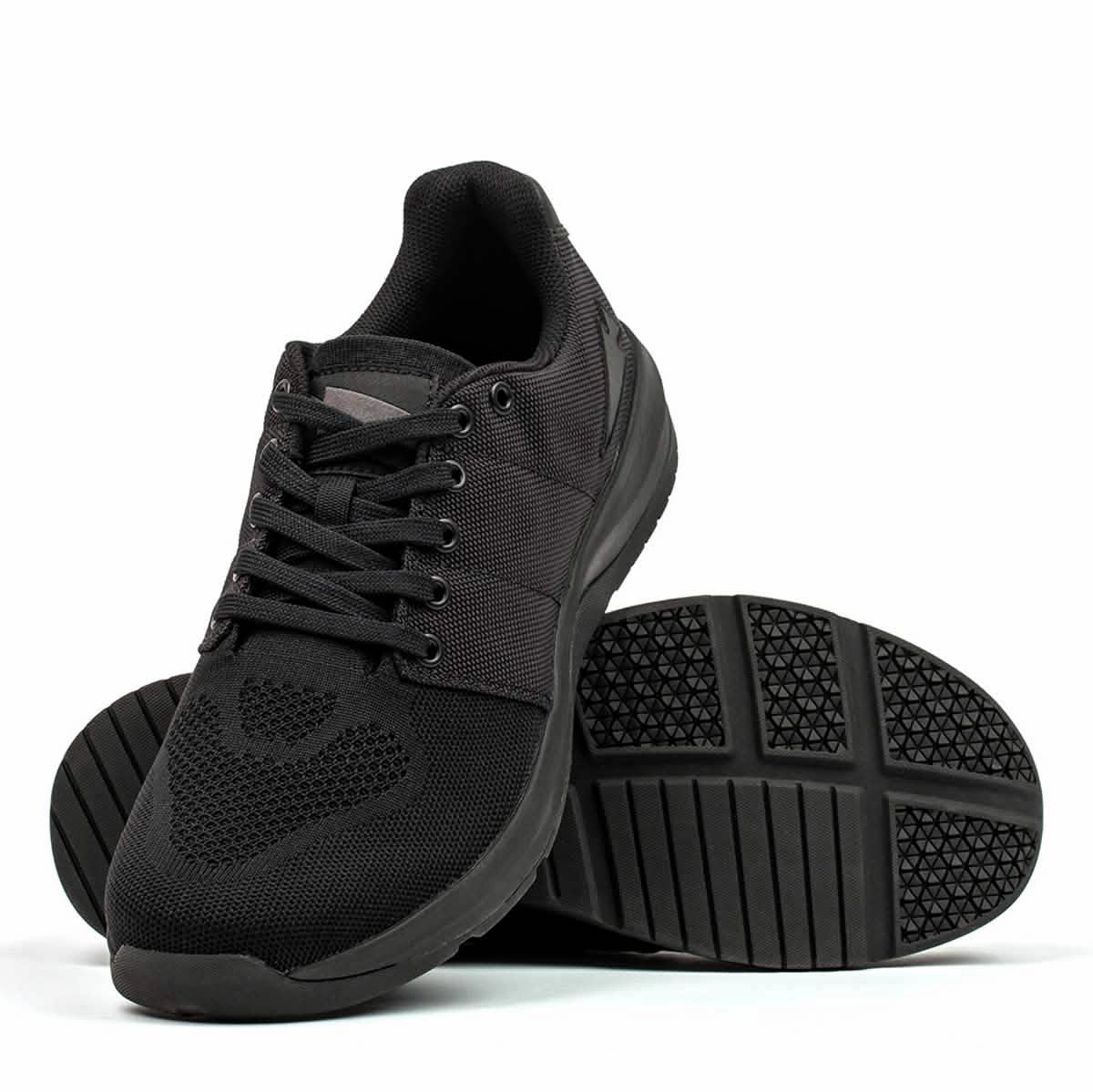 Women's Ballistic Trainers - Blackout w/ Black Reflective Spearhead Cheap Beginner Rock Climbing Shoes