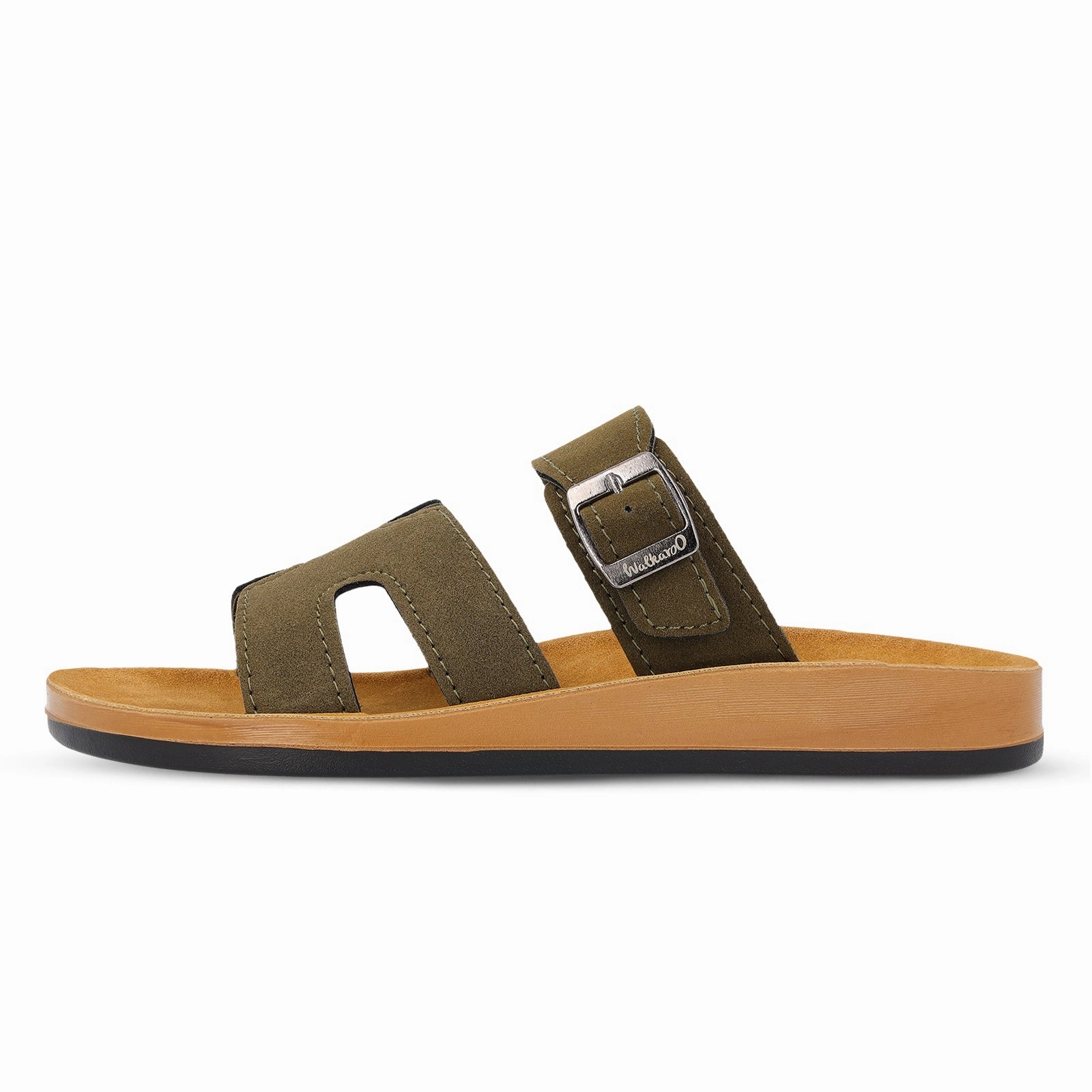 Width Heeled Sandals Women's Daily Wear Sandals - WLP72009 Olive Beige