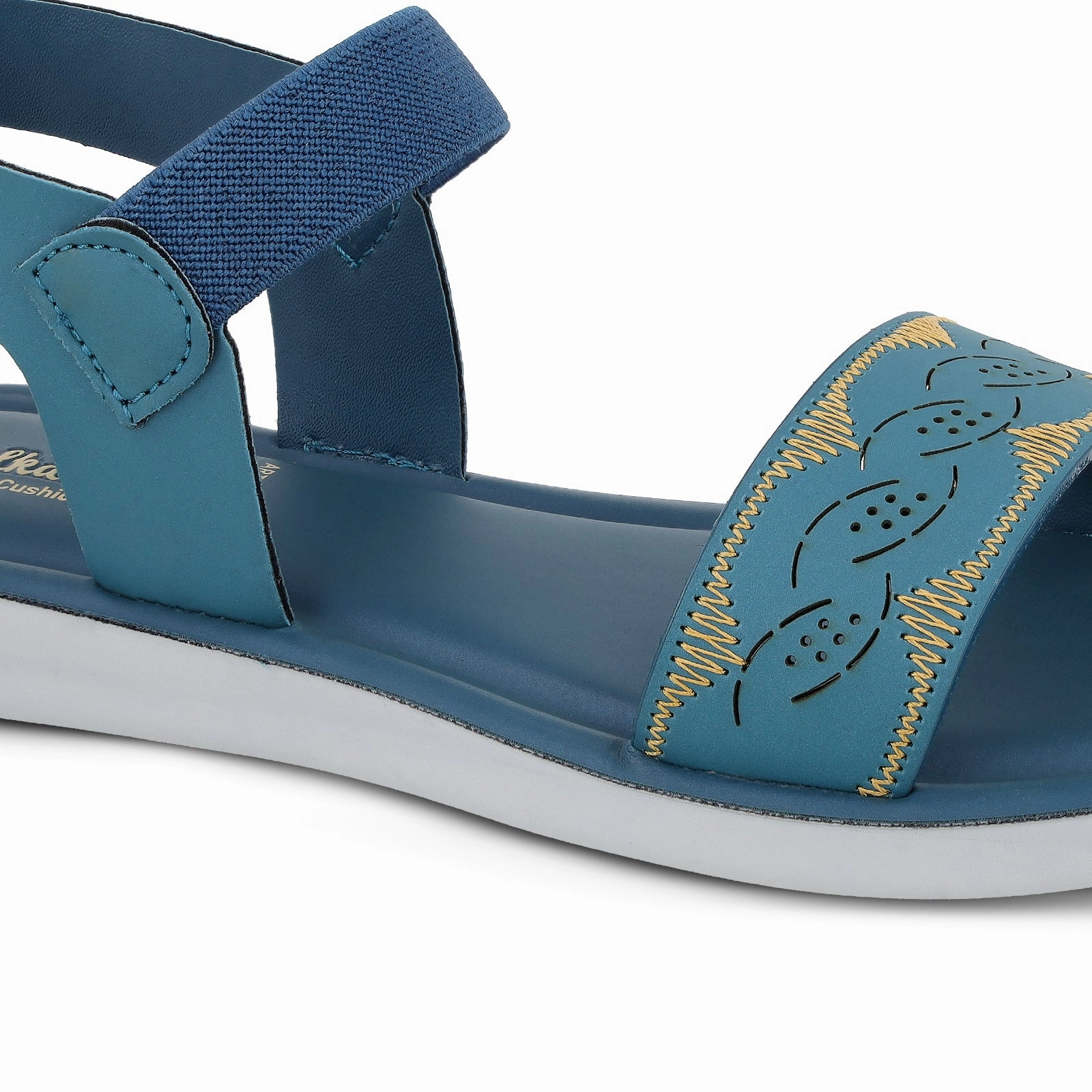 Cross Sandals Women's Daily Wear Sandals  - WLR77002 Peacock Blue